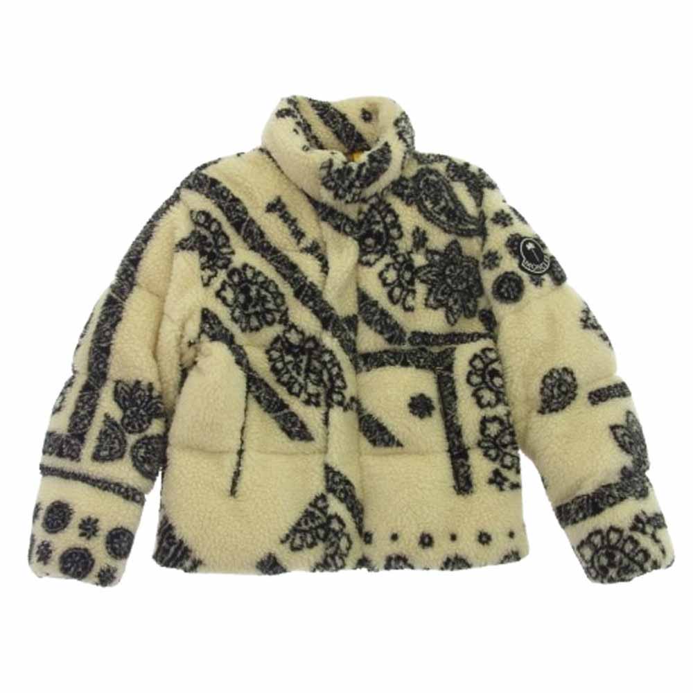 MONCLER モンクレール 21AW G209L1A00022 × palm angels パームエンジェルス BADEN PAISLEY FLEECE JACKET ペイズリー フリース ジャケット サイズ2 オフホワイト系 ブラック系 2【中古】