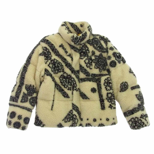 MONCLER モンクレール 21AW G209L1A00022 × palm angels パームエンジェルス BADEN PAISLEY FLEECE JACKET ペイズリー フリース ジャケット サイズ2 オフホワイト系 ブラック系 2【中古】