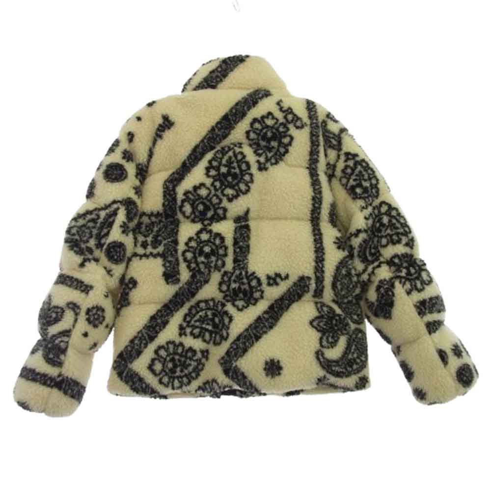 MONCLER モンクレール 21AW G209L1A00022 × palm angels パームエンジェルス BADEN PAISLEY FLEECE JACKET ペイズリー フリース ジャケット サイズ2 オフホワイト系 ブラック系 2【中古】
