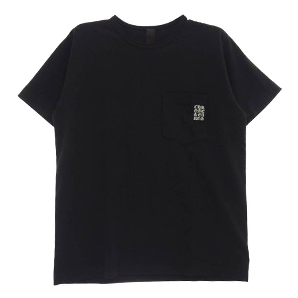 CHROME HEARTS クロムハーツ（原本無） Y NOT S/S ワイノット ロゴ刺繍 スモールCHクロス刺繍 半袖 Tシャツ ブラック系 L【美品】【中古】