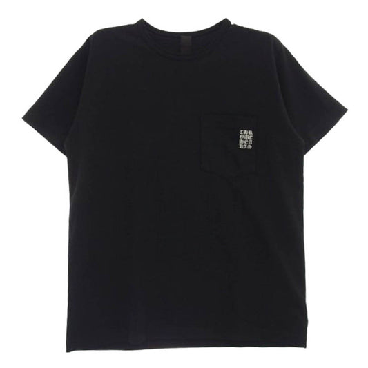 CHROME HEARTS クロムハーツ（原本無） Y NOT S/S ワイノット ロゴ刺繍 スモールCHクロス刺繍 半袖 Tシャツ ブラック系 L【美品】【中古】