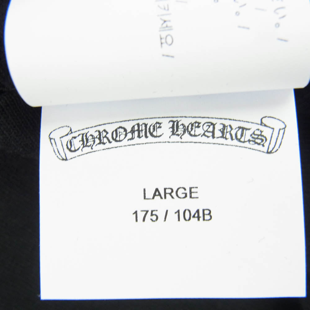 CHROME HEARTS クロムハーツ（原本無） Y NOT S/S ワイノット ロゴ刺繍 スモールCHクロス刺繍 半袖 Tシャツ ブラック系 L【美品】【中古】