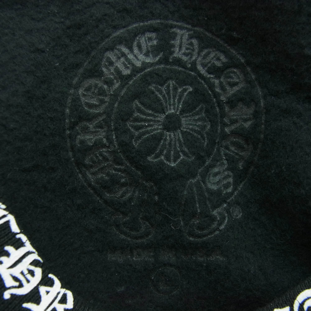 CHROME HEARTS クロムハーツ（原本無） 2024年南青山店購入レシート付属 国内正規品 SWTSHRT PLVR ネックロゴ クルーネック スウェット トレーナー ブラック系 L【中古】