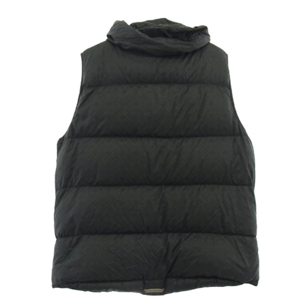CHROME HEARTS クロムハーツ（原本無） 国内正規品 STIFF VEST スティッフ CHプラス総柄 クロスボール ナイロン ダウンベスト ブラック系 XL【中古】