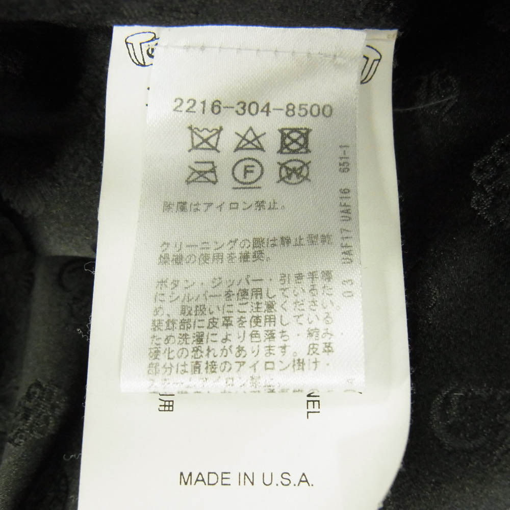 CHROME HEARTS クロムハーツ（原本無） 国内正規品 STIFF VEST スティッフ CHプラス総柄 クロスボール ナイロン ダウンベスト ブラック系 XL【中古】