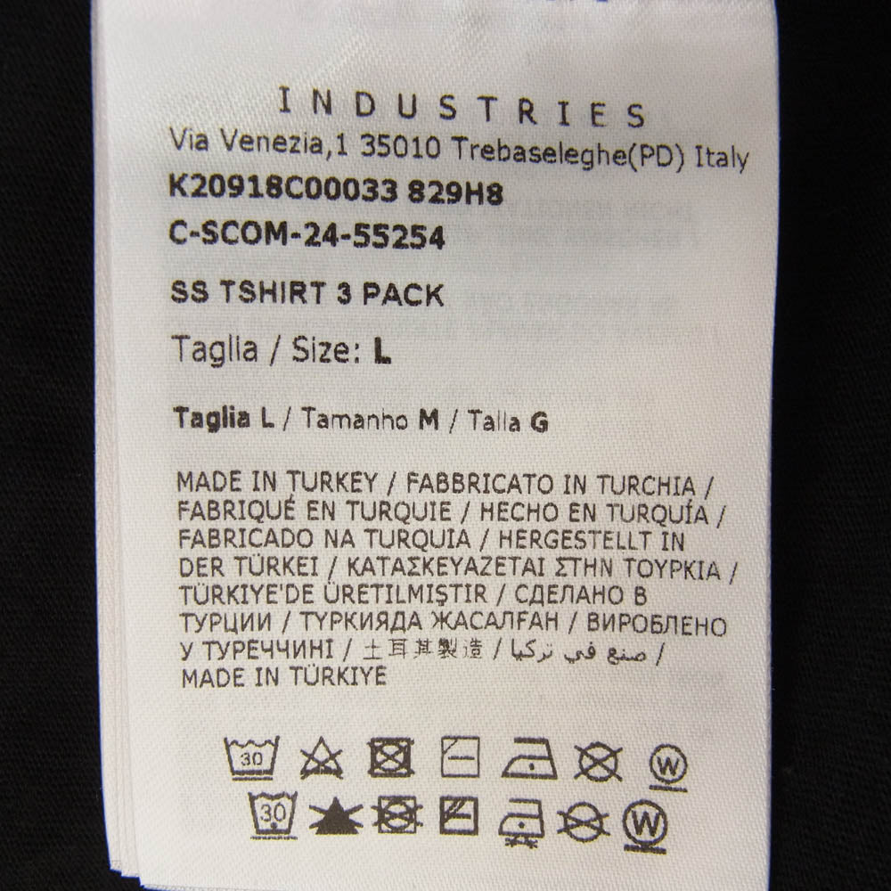 MONCLER モンクレール K20918C00033 829H8 SS TSHIRT マリアワッペン クルーネック 半袖 Tシャツ ブラック系 L【中古】