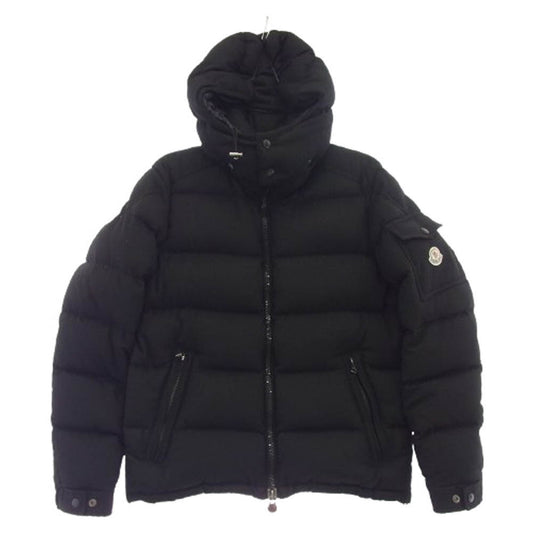 MONCLER モンクレール B20914033805 54272 MONTGENEVRE モンジュネーブル ウール フーデッド ダウンジャケット ブラック系 2【中古】