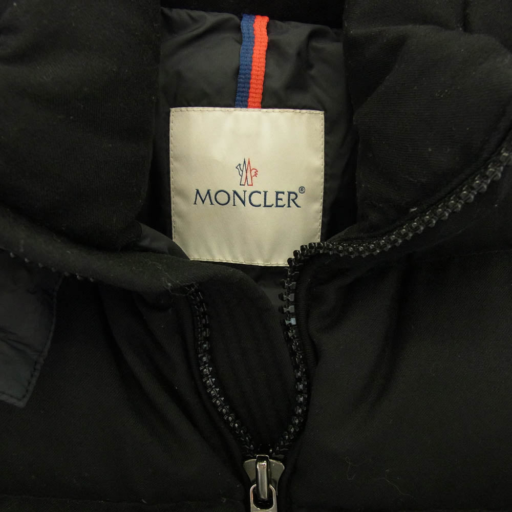 MONCLER モンクレール B20914033805 54272 MONTGENEVRE モンジュネーブル ウール フーデッド ダウンジャケット ブラック系 2【中古】