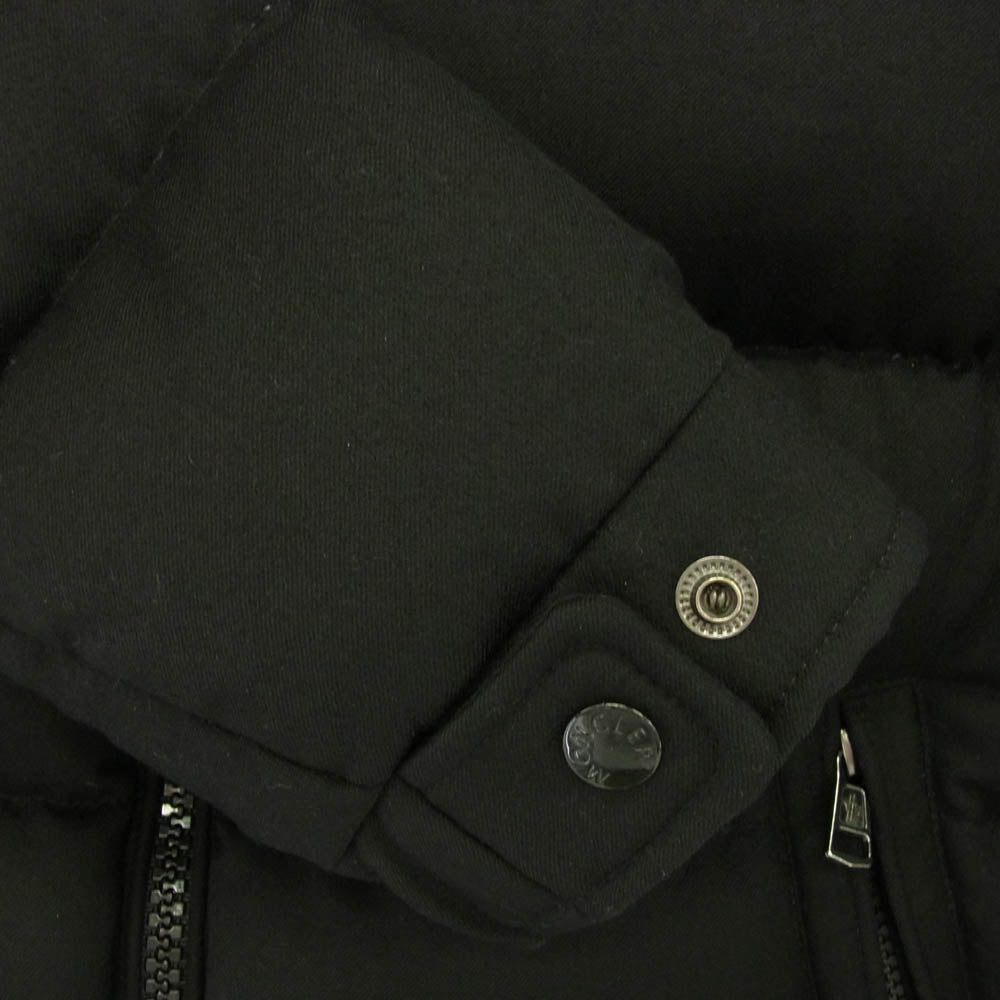 MONCLER モンクレール B20914033805 54272 MONTGENEVRE モンジュネーブル ウール フーデッド ダウンジャケット ブラック系 2【中古】