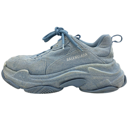 BALENCIAGA バレンシアガ 536737 TRIPLE S TRAINERS デニム トリプルS スニーカー ブルー系 28.5cm【中古】