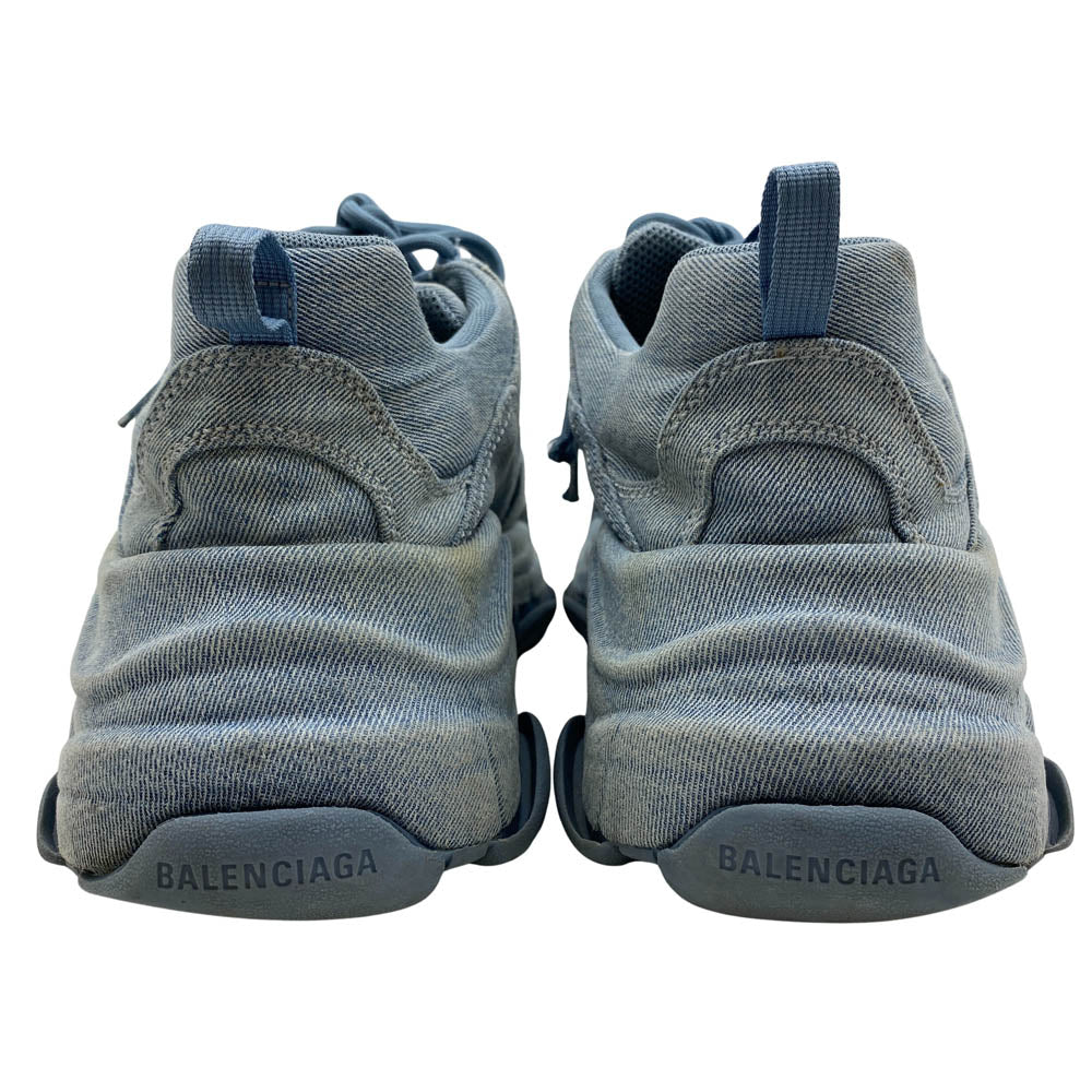 BALENCIAGA バレンシアガ 536737 TRIPLE S TRAINERS デニム トリプルS スニーカー ブルー系 28.5cm【中古】