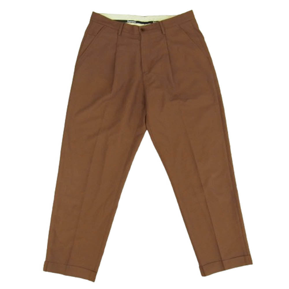 Supreme シュプリーム 22SS Pleated Trouser Pants プリーテッド トラウザーパンツ スラックス ブラウン系 32【中古】