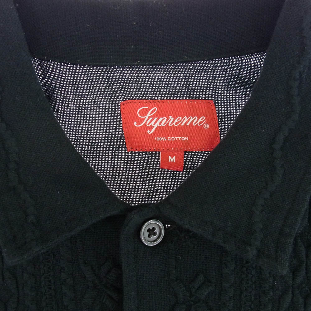 Supreme シュプリーム 20SS Embroidered S/S エンブロイダード キューバ 半袖 シャツ ブラック系 M【中古】