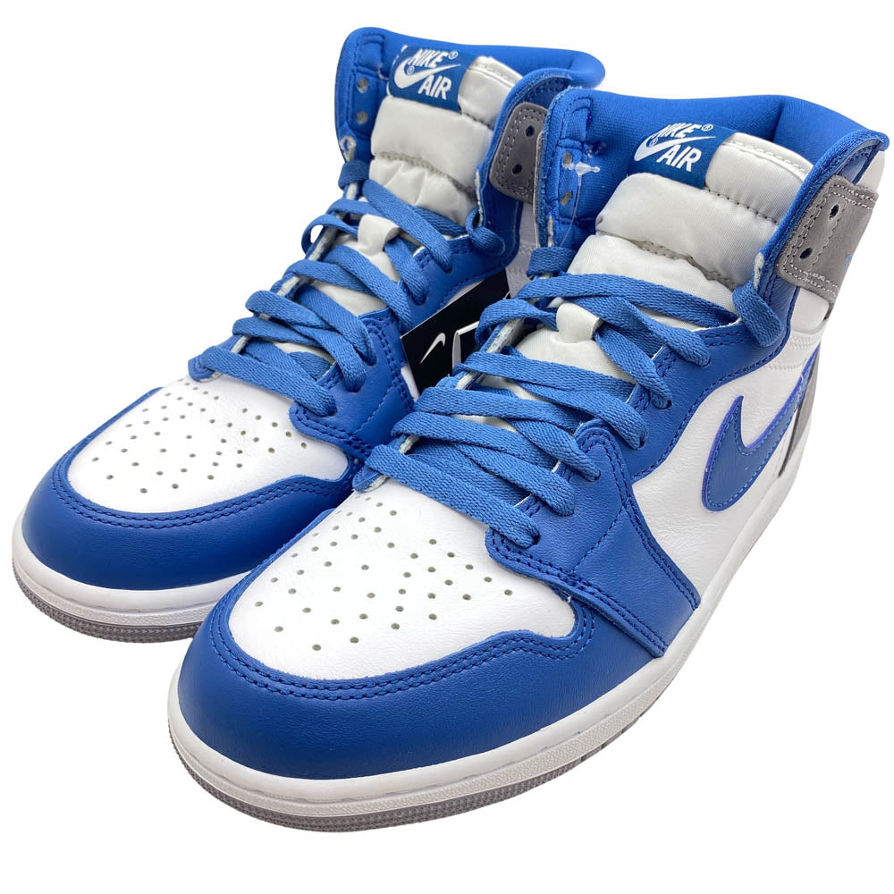 NIKE ナイキ DZ5485-410 Air Jordan 1 High OG True Blue AJ1 エアジョーダン1 ハイカット トゥルーブルー スニーカー グレー系 27cm【極上美品】【中古】