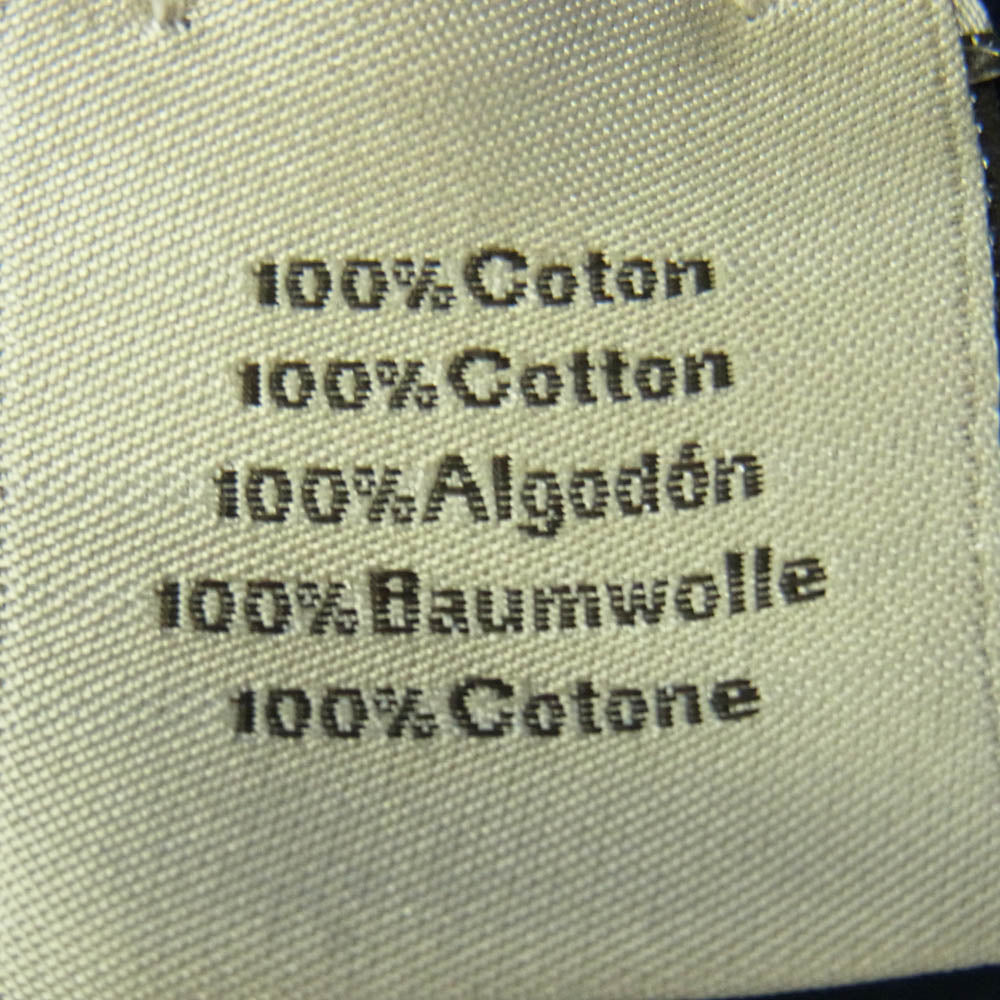 HERMES エルメス イタリア製 現行品 Hロゴ刺繍 クルーネック 半袖 Tシャツ ダークネイビー系 M【中古】