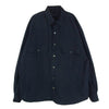 PORTER CLASSIC ポータークラシック ALUMO アルモ社 ROLL UP SHIRT ロールアップ 長袖 シャツ ネイビー系 M【中古】