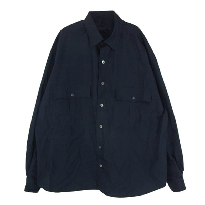 PORTER CLASSIC ポータークラシック ALUMO アルモ社 ROLL UP SHIRT ロールアップ 長袖 シャツ ネイビー系 M【中古】