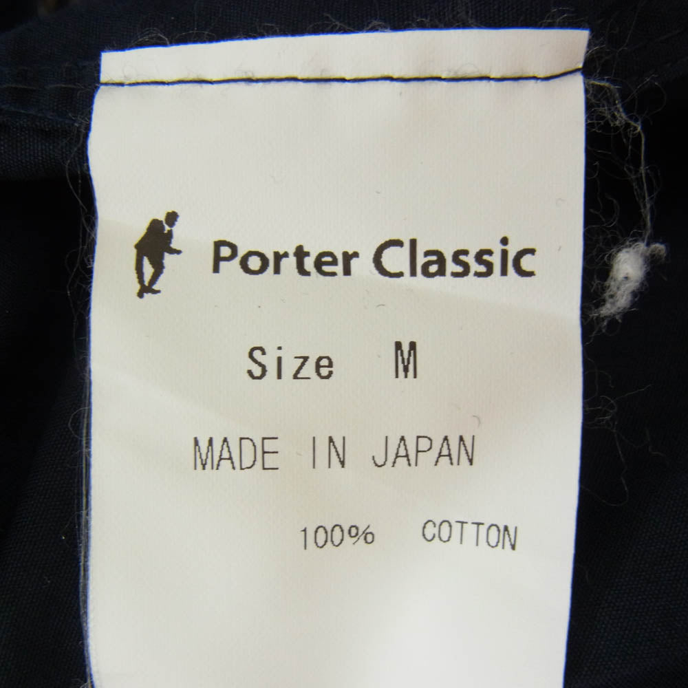 PORTER CLASSIC ポータークラシック ALUMO アルモ社 ROLL UP SHIRT ロールアップ 長袖 シャツ ネイビー系 M【中古】