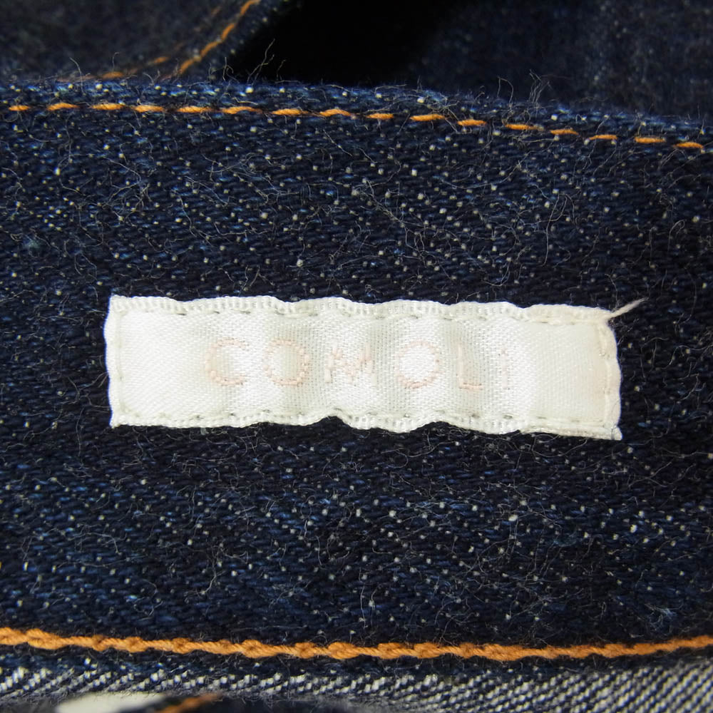 COMOLI コモリ 22AW W03-03003 5P ボタンフライ デニムパンツ インディゴブルー系 0 【中古】