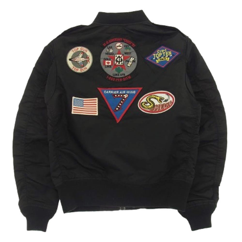 AVIREX アヴィレックス 6162124 L-2 BLACK ACE フライト ミリタリー ジャケット ブラック系 M【中古】