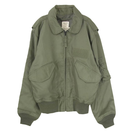 HOUSTON ヒューストン DLA-100-79-C-3124 79年モデル CWU-36/P ミリタリー フライト ジャケット オリーブ カーキ系 XS【中古】