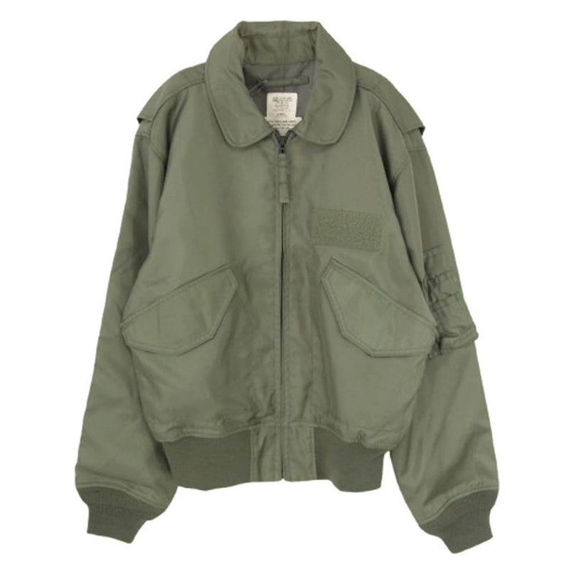 HOUSTON ヒューストン DLA-100-79-C-3124 79年モデル CWU-36/P ミリタリー フライト ジャケット オリーブ カーキ系 XS【中古】