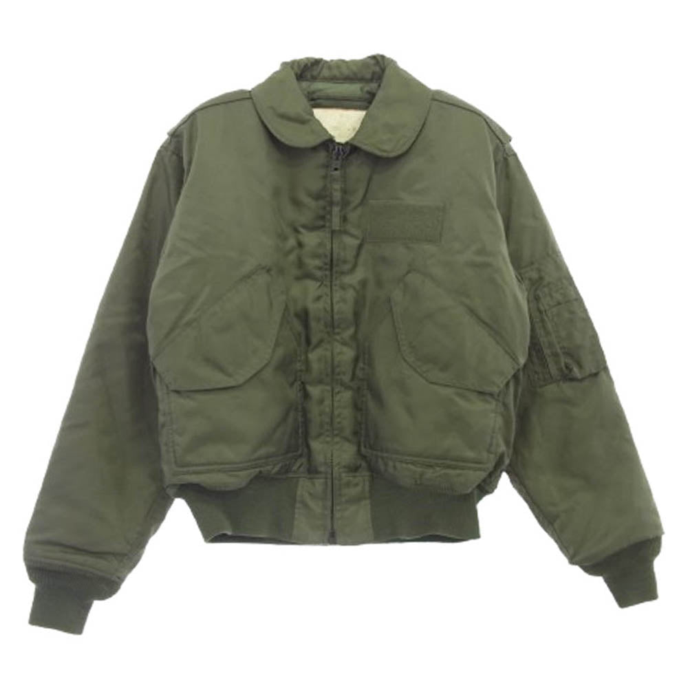 HOUSTON ヒューストン CWU-45/P ミリタリー フライト ジャケット オリーブ グリーン系 S【中古】