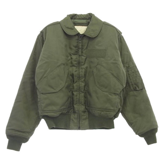 HOUSTON ヒューストン CWU-45/P ミリタリー フライト ジャケット オリーブ グリーン系 S【中古】