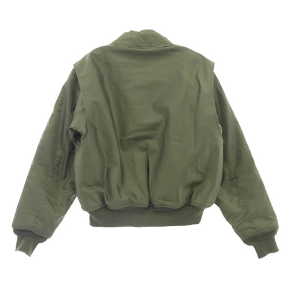 HOUSTON ヒューストン CWU-45/P ミリタリー フライト ジャケット オリーブ グリーン系 S【中古】