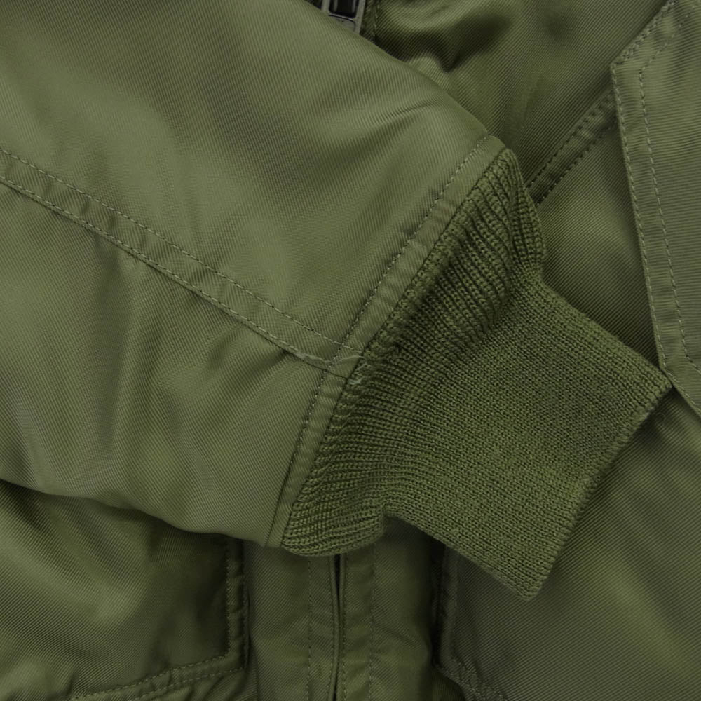 HOUSTON ヒューストン CWU-45/P ミリタリー フライト ジャケット オリーブ グリーン系 S【中古】