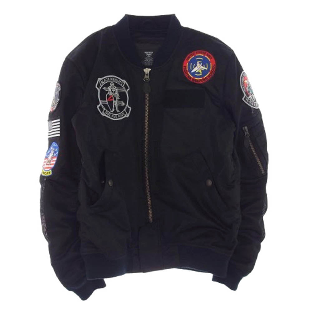 HOUSTON ヒューストン HTVA-20215 MA-1 BLACK KNIGHTS MESH M/C JAC レーシング ジャケット ブラック系 M【中古】