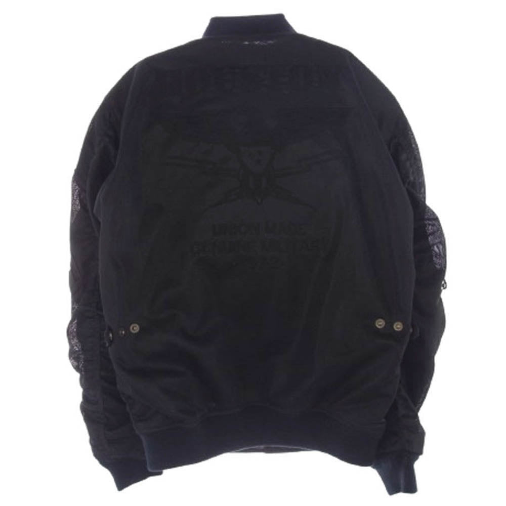 HOUSTON ヒューストン HTVA-20215 MA-1 BLACK KNIGHTS MESH M/C JAC レーシング ジャケット ブラック系 M【中古】