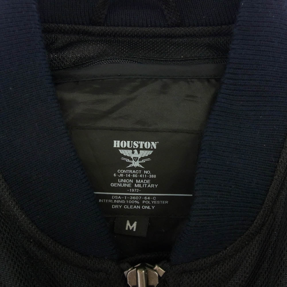 HOUSTON ヒューストン HTVA-20215 MA-1 BLACK KNIGHTS MESH M/C JAC レーシング ジャケット ブラック系 M【中古】