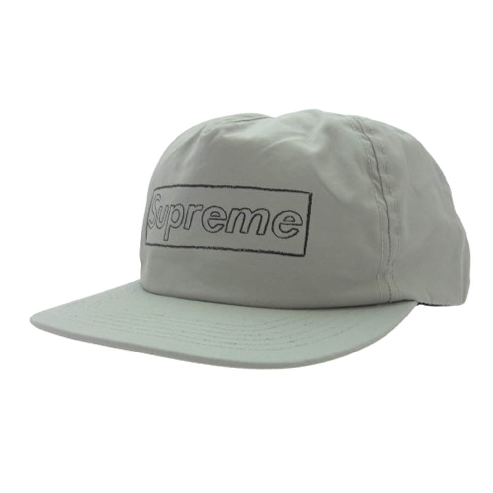 Supreme シュプリーム 21ss kaws chalk logo 5-panel カウズ チョーク ロゴ 5パネル キャップ グレー系【中古】
