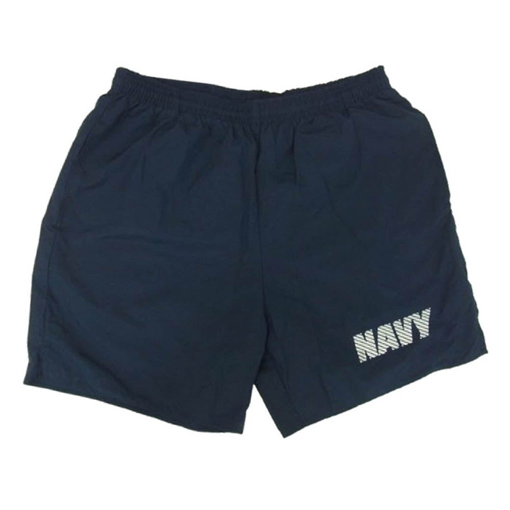 ユーエス ネイビー 米軍 フィジカル トレーニング 半袖 Tシャツ ショーツ セットアップ 2点セット イエロー系 ネイビー系 L【中古】