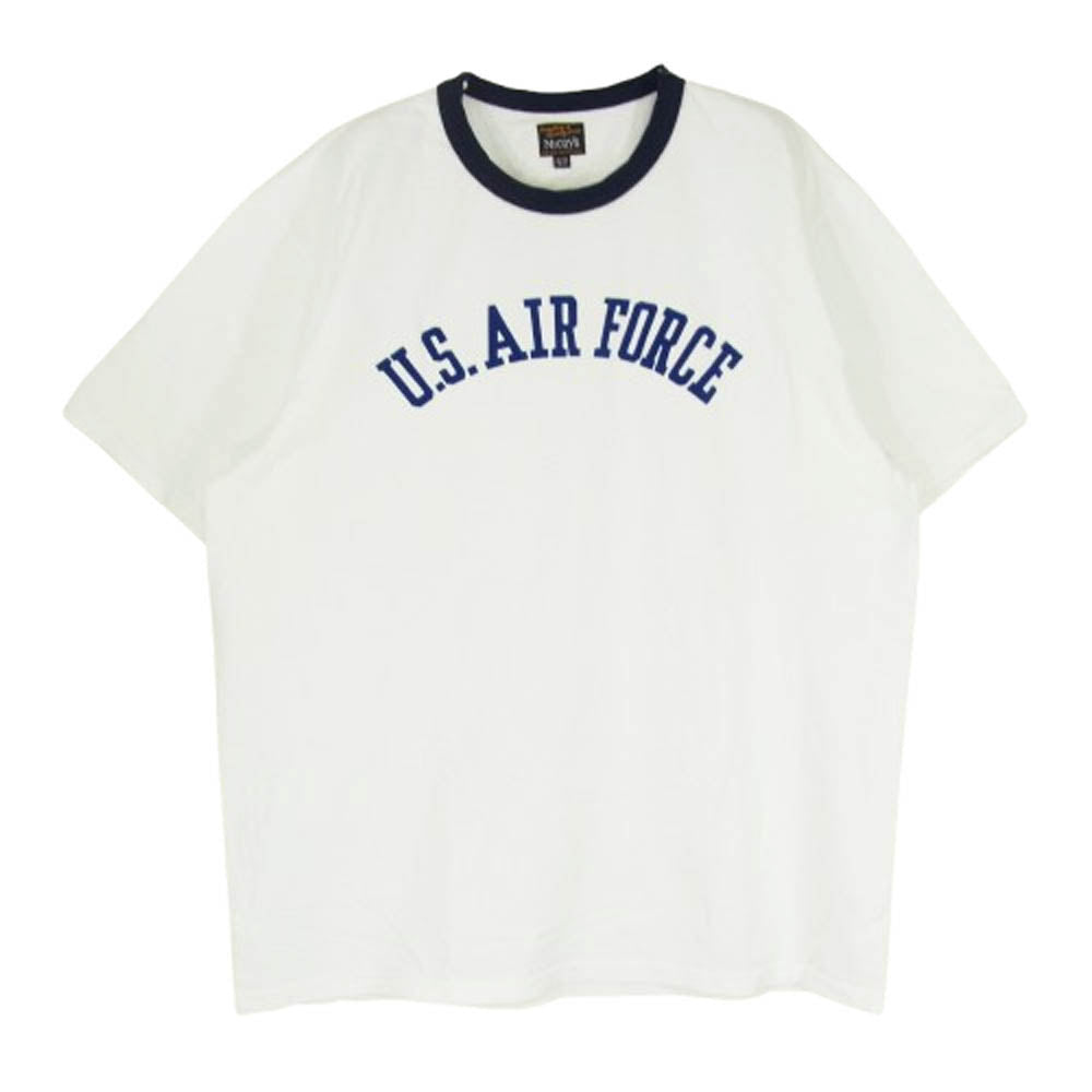 The REAL McCOY'S ザリアルマッコイズ 25SS C25008 MILITARY TEE U.S. AIR FORCE ミリタリー 半袖 トリム Tシャツ ホワイト系 42【中古】