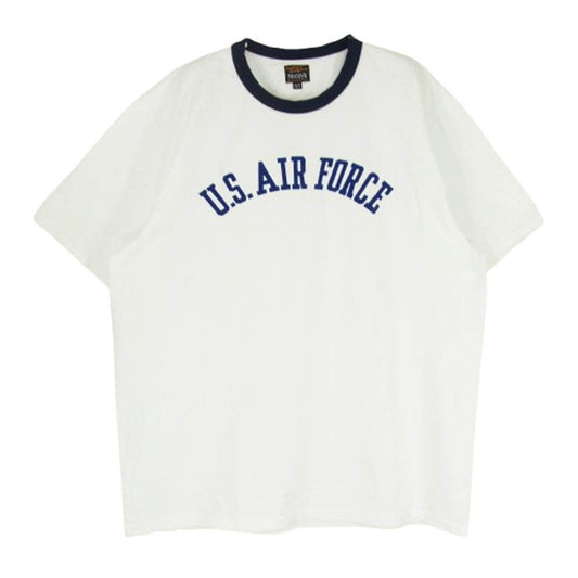 The REAL McCOY'S ザリアルマッコイズ 25SS C25008 MILITARY TEE U.S. AIR FORCE ミリタリー 半袖 トリム Tシャツ ホワイト系 42【中古】