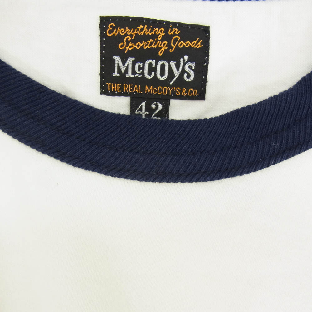 The REAL McCOY'S ザリアルマッコイズ 25SS C25008 MILITARY TEE U.S. AIR FORCE ミリタリー 半袖 トリム Tシャツ ホワイト系 42【中古】