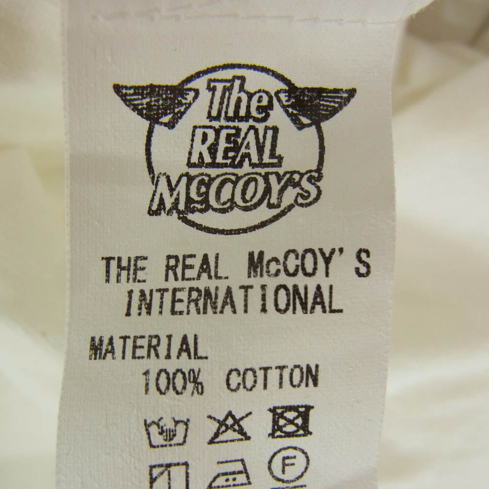 The REAL McCOY'S ザリアルマッコイズ 25SS C25008 MILITARY TEE U.S. AIR FORCE ミリタリー 半袖 トリム Tシャツ ホワイト系 42【中古】