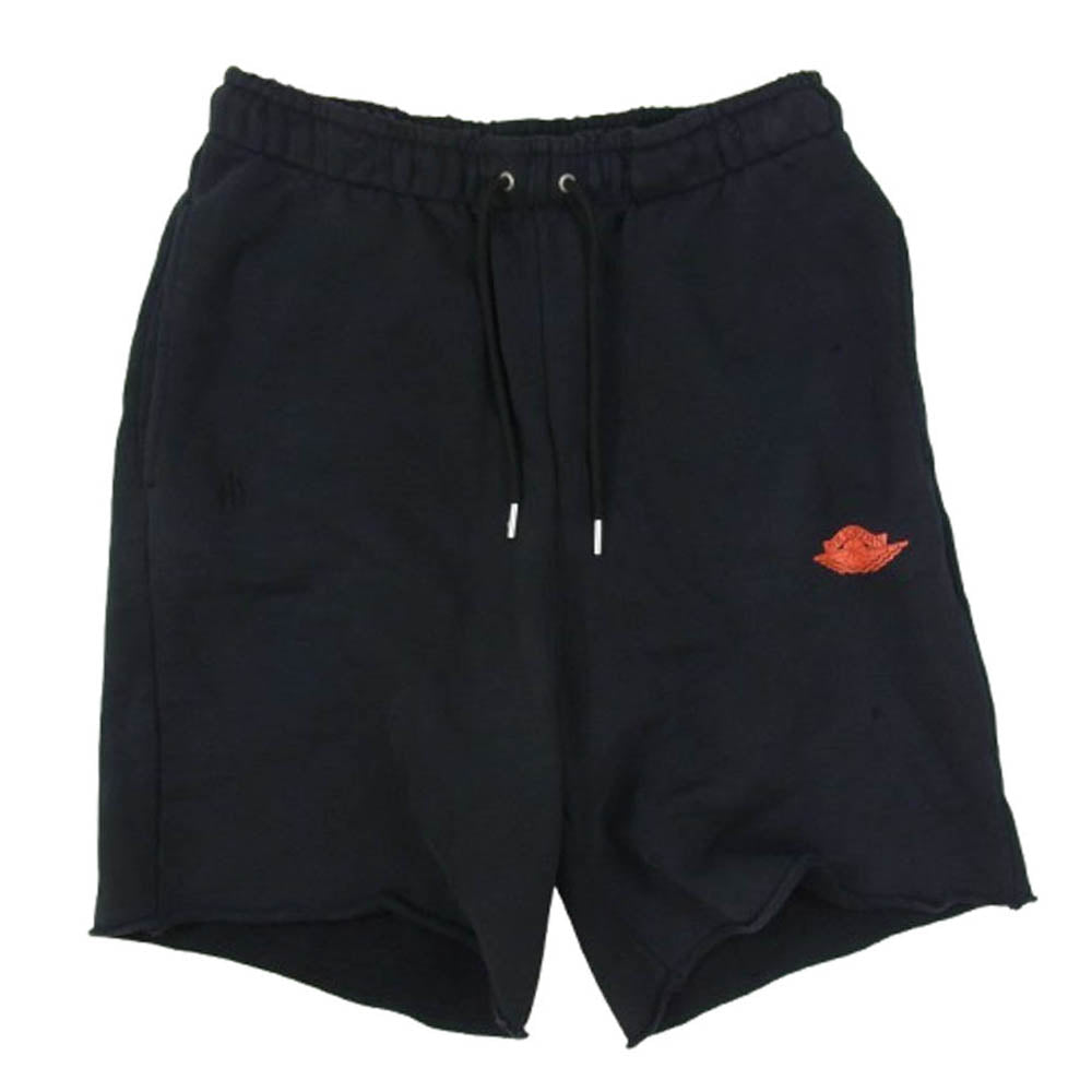 NIKE ナイキ IF1411-010 JORDAN BRAND M J AIR JDN RAIR FLC SHORT ダメージ加工 スウェット ハーフパンツ ショーツ ブラック系 M【中古】