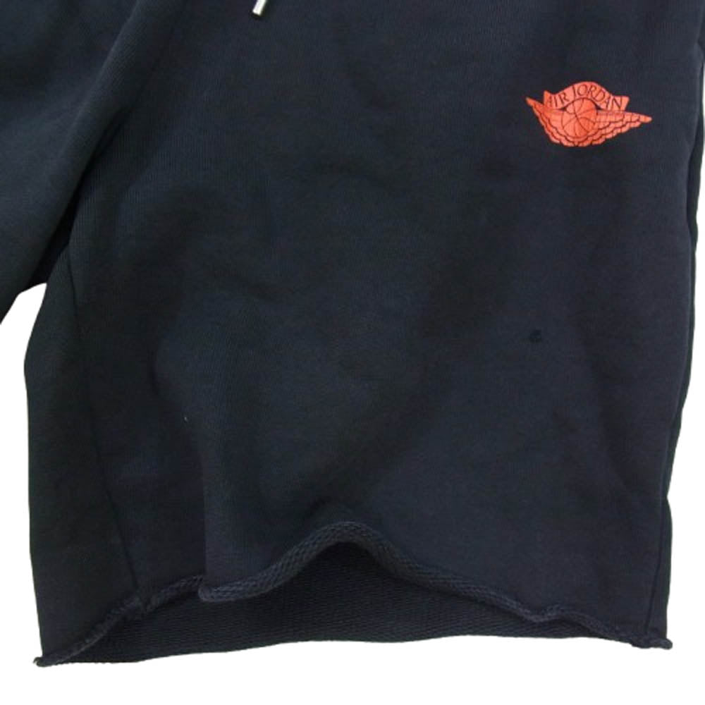 NIKE ナイキ IF1411-010 JORDAN BRAND M J AIR JDN RAIR FLC SHORT ダメージ加工 スウェット ハーフパンツ ショーツ ブラック系 M【中古】