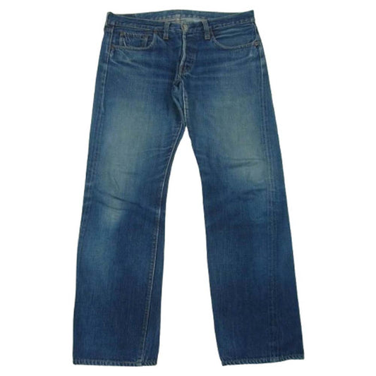 Denime ドゥニーム ボタンフライ セルビッチ デニム パンツ ジーンズ コットン 日本製 インディゴブルー系 34【中古】