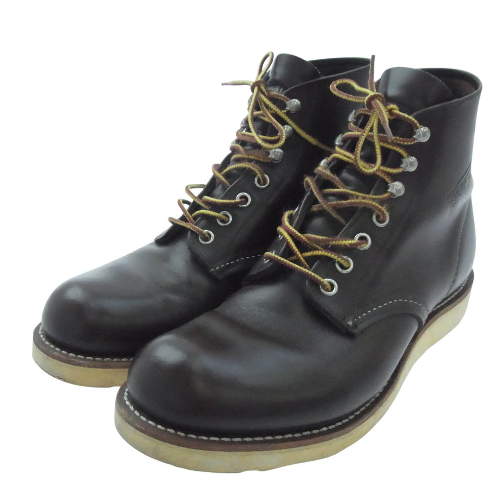 RED WING レッドウィング 8134 PlainToe ラウンドトゥ ブーツ チョコレート クローム ブラウン系 US8D【中古】