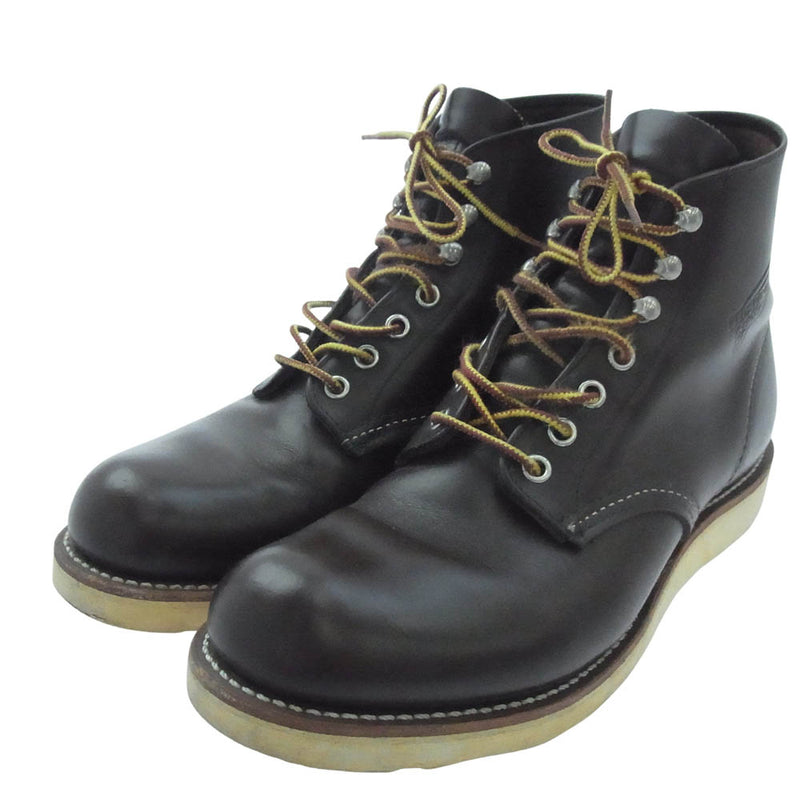 RED WING レッドウィング 8134 PlainToe ラウンドトゥ ブーツ チョコレート クローム ブラウン系 US8D【中古】