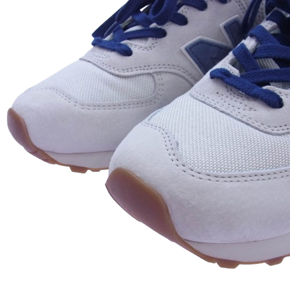 NEW BALANCE ニューバランス ML574LGI スエード メッシュ ローカット スニーカー ホワイト系 27cm【中古】