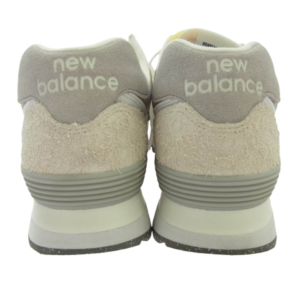 NEW BALANCE ニューバランス U574RCD スエード メッシュ ローカット スニーカー オフホワイト系 27cm【中古】