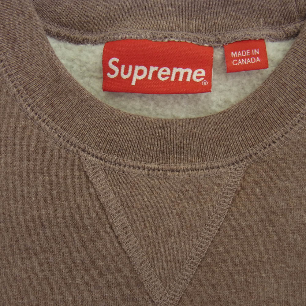 Supreme シュプリーム 23AW Small Box Crewneck スモール ボックス クルーネックス ウェット 裏起毛 ヘザーモーブ S あずき色 S【中古】