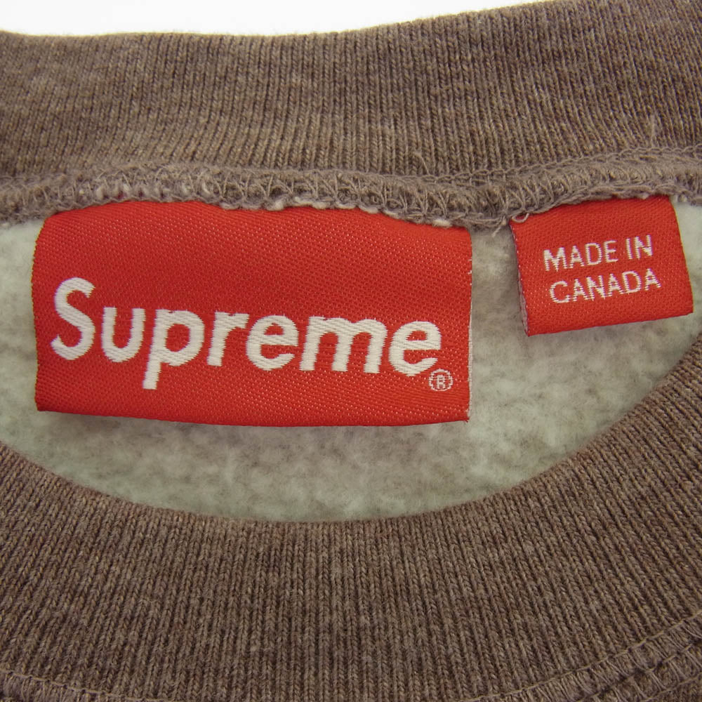 Supreme シュプリーム 23AW Small Box Crewneck スモール ボックス クルーネックス ウェット 裏起毛 ヘザーモーブ S あずき色 S【中古】