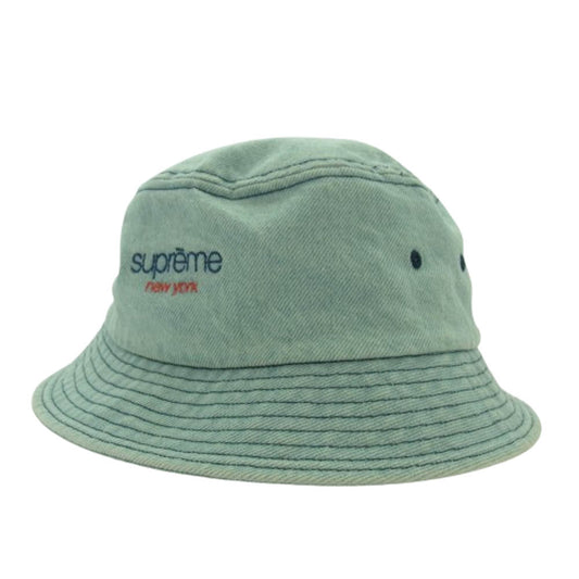 Supreme シュプリーム 25SS Denim Crusher Light Washed Indigo デニム クラッシャー ライト ウォッシュド インディゴ バケットハット ライトブルー系 SMALL/MEDIUM【中古】