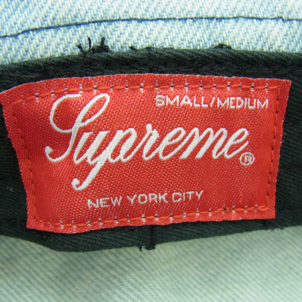 Supreme シュプリーム 25SS Denim Crusher Light Washed Indigo デニム クラッシャー ライト ウォッシュド インディゴ バケットハット ライトブルー系 SMALL/MEDIUM【中古】